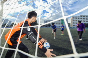 ブラインドサッカーの若き選手